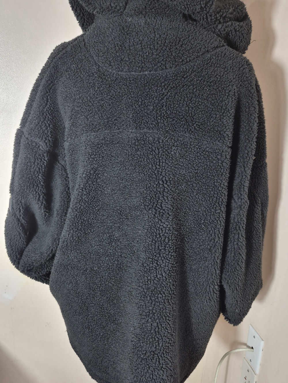 Blood Brother Shepra Hoodie M Black Half Zip Front Hooded Sweatershirt Jacket - Picture 6 of 11
